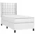 Produktbild 3 för Ramsäng med madrass vit 90x190 cm konstläder