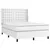 Produktbild 3 för Ramsäng med madrass vit 140x190 cm konstläder
