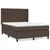 Produktbild 2 för Ramsäng med madrass brun 140x190 cm konstläder