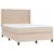Produktbild 3 för Ramsäng med bäddmadrass cappuccino 140x190 cm konstläder