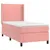Produktbild 3 för Ramsäng med madrass rosa 90x190 cm sammet