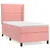 Produktbild 2 för Ramsäng med madrass rosa 90x190 cm sammet