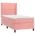 Produktbild 3 för Ramsäng med madrass rosa 90x190 cm sammet