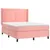 Produktbild 3 för Ramsäng med madrass rosa 140x190 cm sammet