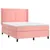 Produktbild 3 för Ramsäng med madrass rosa 140x200 cm sammet