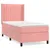 Produktbild 2 för Ramsäng med madrass rosa 90x190 cm sammet