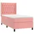 Produktbild 3 för Ramsäng med madrass rosa 90x190 cm sammet