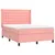 Produktbild 3 för Ramsäng med madrass rosa 140x190 cm sammet