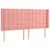 Produktbild 6 för Ramsäng med madrass rosa 180x200 cm sammet