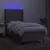Produktbild 3 för Ramsäng med madrass & LED taupe 80x200 cm tyg