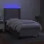 Produktbild 3 för Ramsäng med madrass & LED ljusgrå 90x190 cm tyg