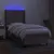 Produktbild 3 för Ramsäng med madrass & LED taupe 90x190 cm tyg
