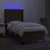 Produktbild 3 för Ramsäng med madrass & LED mörkbrun 100x200 cm tyg