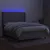 Produktbild 3 för Ramsäng med madrass & LED ljusgrå 140x190 cm tyg