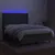 Produktbild 3 för Ramsäng med madrass & LED mörkgrå 140x190 cm tyg