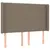 Produktbild 7 för Ramsäng med madrass & LED taupe 140x190 cm tyg