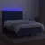 Produktbild 3 för Ramsäng med madrass & LED blå 140x190 cm tyg