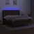 Produktbild 3 för Ramsäng med madrass & LED mörkbrun 160x200 cm tyg