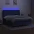 Produktbild 3 för Ramsäng med madrass & LED blå 160x200 cm tyg