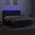 Produktbild 3 för Ramsäng med madrass & LED svart 180x200 cm tyg