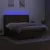 Produktbild 3 för Ramsäng med madrass & LED mörkbrun 180x200 cm tyg