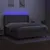 Produktbild 3 för Ramsäng med madrass & LED taupe 180x200 cm tyg