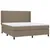 Produktbild 4 för Ramsäng med madrass & LED taupe 180x200 cm tyg