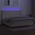 Produktbild 3 för Ramsäng med madrass & LED gräddvit 200x200 cm tyg