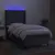 Produktbild 3 för Ramsäng med madrass & LED mörkgrå 90x190 cm tyg