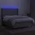 Produktbild 3 för Ramsäng med madrass & LED ljusgrå 140x190 cm tyg