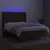 Produktbild 3 för Ramsäng med madrass & LED mörkbrun 140x190 cm tyg