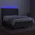 Produktbild 3 för Ramsäng med madrass & LED mörkgrå 140x200 cm tyg