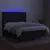 Produktbild 3 för Ramsäng med madrass & LED svart 140x200 cm tyg