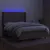 Produktbild 3 för Ramsäng med madrass & LED taupe 140x200 cm tyg