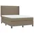 Produktbild 4 för Ramsäng med madrass & LED taupe 140x200 cm tyg