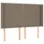 Produktbild 7 för Ramsäng med madrass & LED taupe 140x200 cm tyg