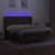 Produktbild 3 för Ramsäng med madrass & LED mörkbrun 160x200 cm tyg
