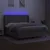Produktbild 3 för Ramsäng med madrass & LED taupe 160x200 cm tyg