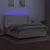 Produktbild 3 för Ramsäng med madrass & LED gräddvit 160x200 cm tyg