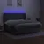 Produktbild 3 för Ramsäng med madrass & LED mörkgrå 180x200 cm tyg