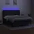 Produktbild 3 för Ramsäng med madrass & LED svart 180x200 cm tyg