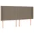 Produktbild 7 för Ramsäng med madrass & LED taupe 180x200 cm tyg