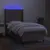 Produktbild 3 för Ramsäng med madrass & LED taupe 80x200 cm tyg