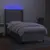 Produktbild 3 för Ramsäng med madrass & LED ljusgrå 90x190 cm tyg