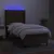 Produktbild 3 för Ramsäng med madrass & LED mörkbrun 90x190 cm tyg