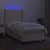 Produktbild 3 för Ramsäng med madrass & LED gräddvit 100x200 cm tyg