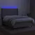 Produktbild 3 för Ramsäng med madrass & LED ljusgrå 140x190 cm tyg