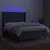 Produktbild 3 för Ramsäng med madrass & LED mörkgrå 140x190 cm tyg