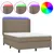 Produktbild 2 för Ramsäng med madrass & LED taupe 140x190 cm tyg