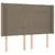 Produktbild 7 för Ramsäng med madrass & LED taupe 140x190 cm tyg